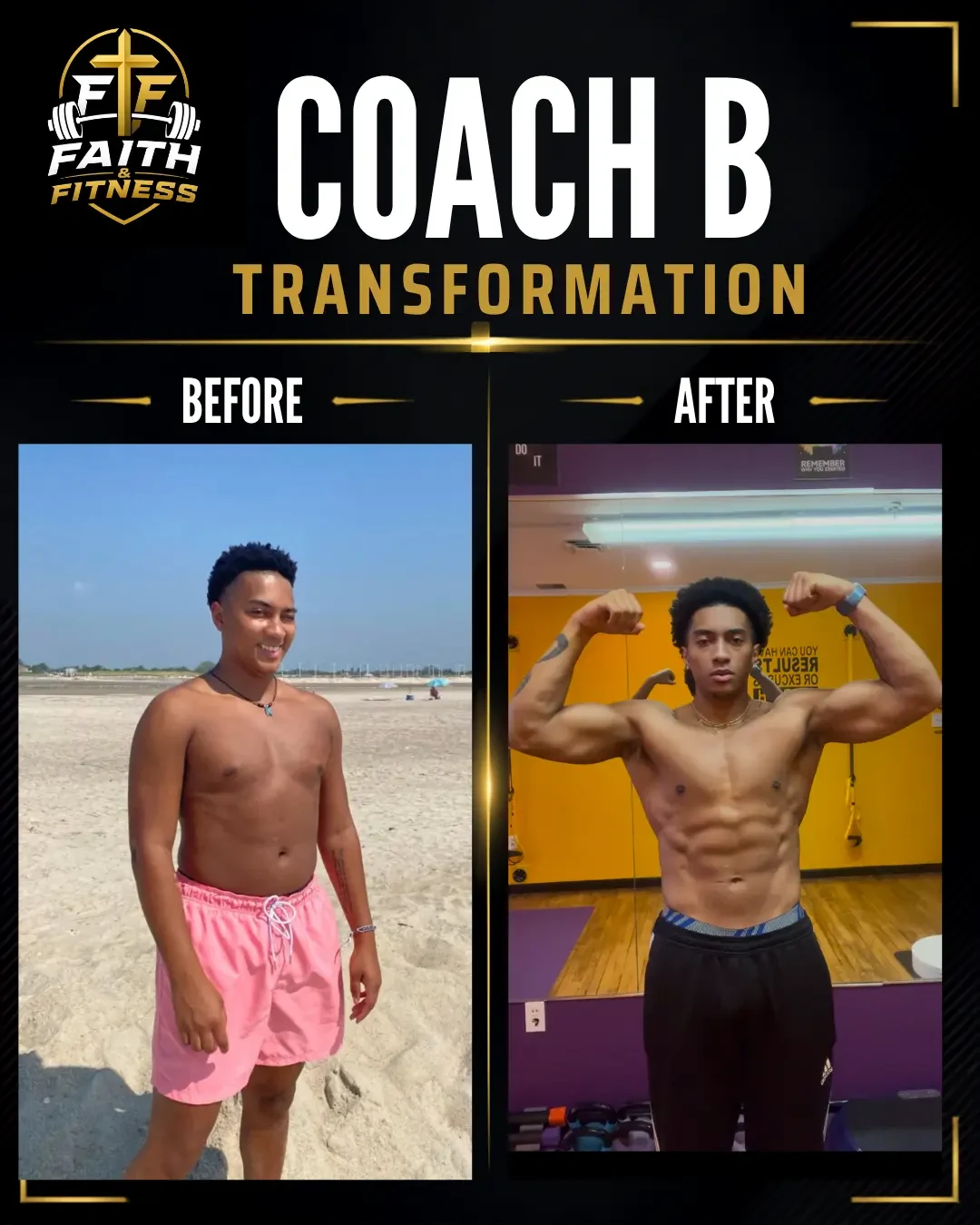Coach B's personal transformation — before and after